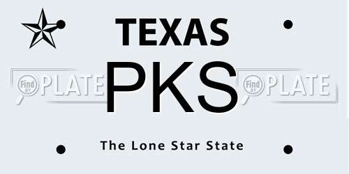 PKS Texas License Plate