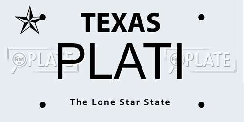 PLATI Texas License Plate