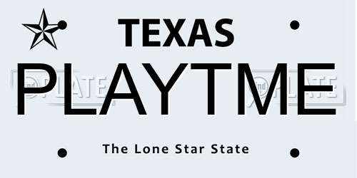 PLAYTME Texas License Plate
