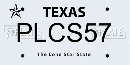 PLCS57 Texas License Plate