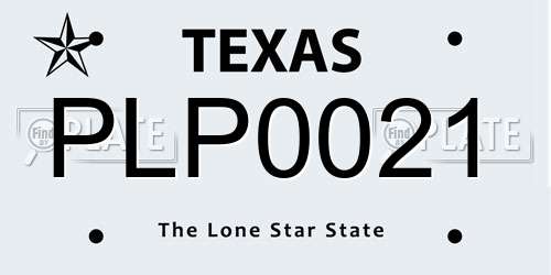 PLP0021 Texas License Plate