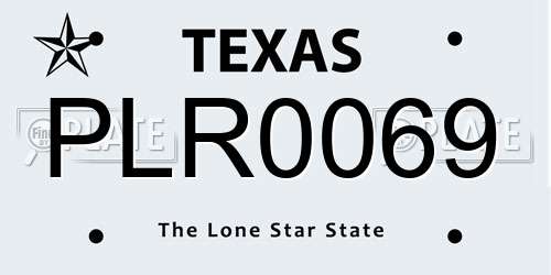 PLR0069 Texas License Plate