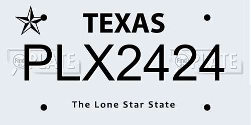 PLX2424 Texas License Plate