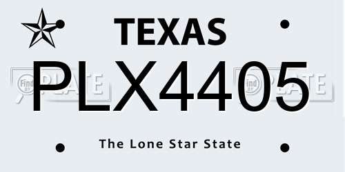 PLX4405 Texas License Plate