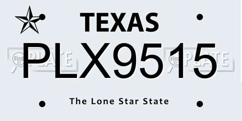 PLX9515 Texas License Plate