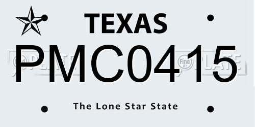 PMC0415 Texas License Plate
