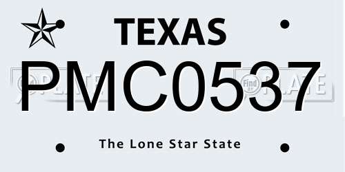 PMC0537 Texas License Plate