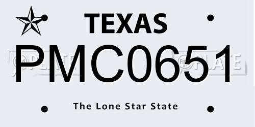PMC0651 Texas License Plate