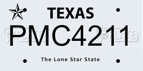 PMC4211 Texas License Plate