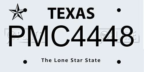 PMC4448 Texas License Plate