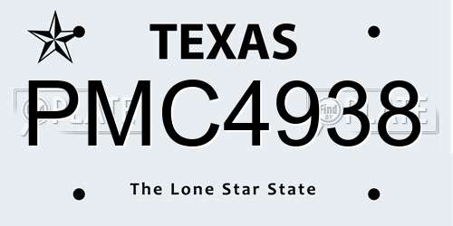PMC4938 Texas License Plate