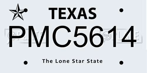 PMC5614 Texas License Plate