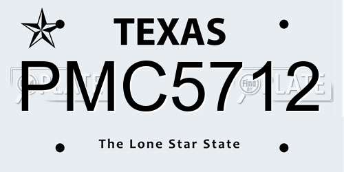 PMC5712 Texas License Plate