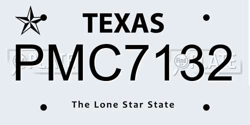 PMC7132 Texas License Plate