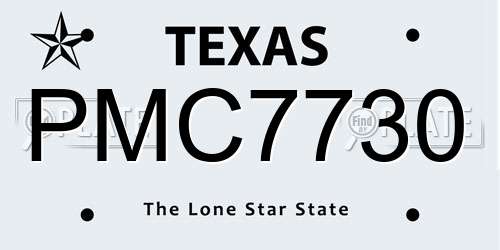 PMC7730 Texas License Plate