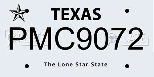 PMC9072 Texas License Plate