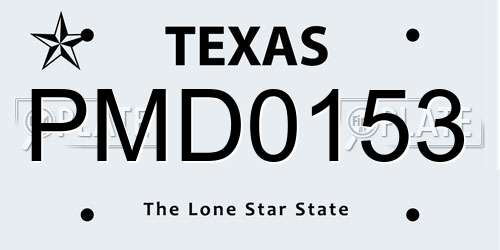 PMD0153 Texas License Plate