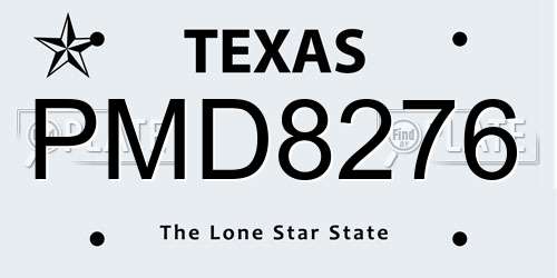 PMD8276 Texas License Plate