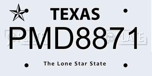 PMD8871 Texas License Plate