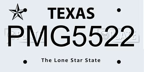 PMG5522 Texas License Plate