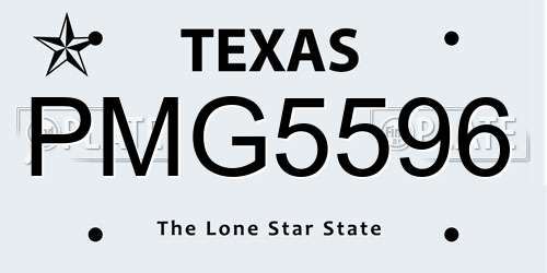 PMG5596 Texas License Plate