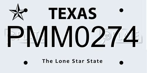 PMM0274 Texas License Plate
