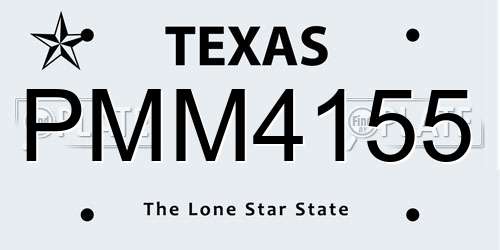 PMM4155 Texas License Plate