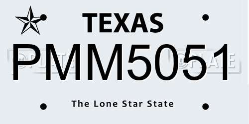 PMM5051 Texas License Plate