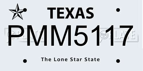 PMM5117 Texas License Plate