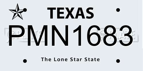 PMN1683 Texas License Plate