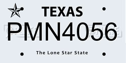PMN4056 Texas License Plate