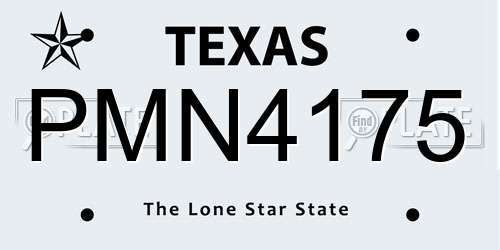 PMN4175 Texas License Plate