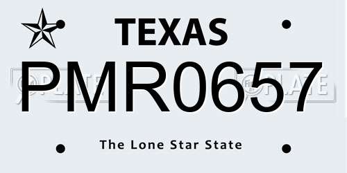 PMR0657 Texas License Plate