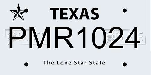 PMR1024 Texas License Plate