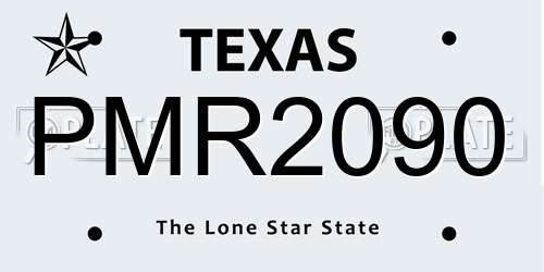 PMR2090 Texas License Plate