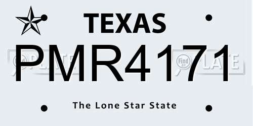 PMR4171 Texas License Plate