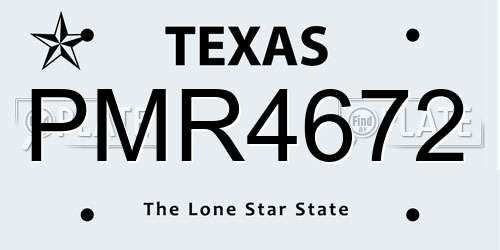 PMR4672 Texas License Plate
