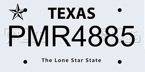 PMR4885 Texas License Plate