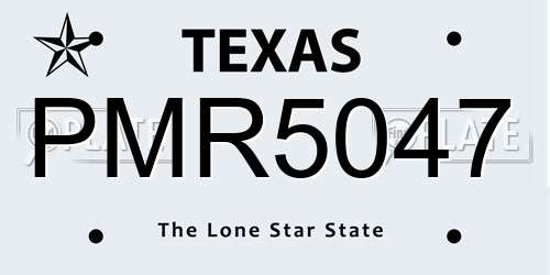 PMR5047 Texas License Plate