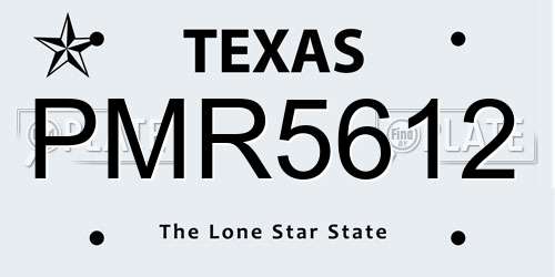 PMR5612 Texas License Plate
