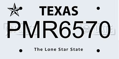 PMR6570 Texas License Plate
