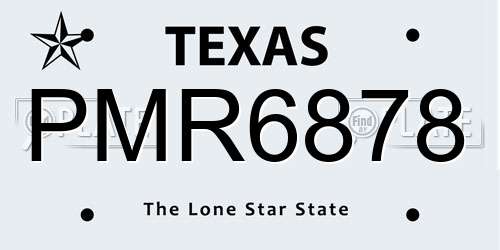 PMR6878 Texas License Plate