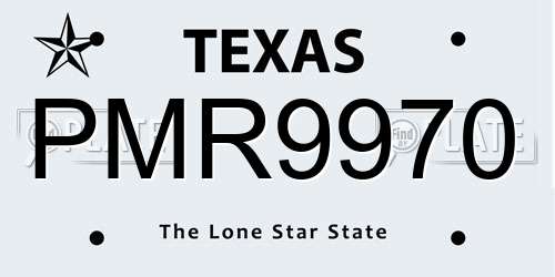 PMR9970 Texas License Plate