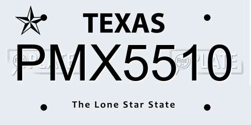 PMX5510 Texas License Plate