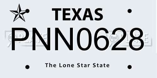 PNN0628 Texas License Plate