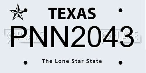 PNN2043 Texas License Plate