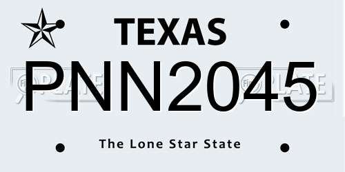 PNN2045 Texas License Plate