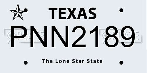 PNN2189 Texas License Plate
