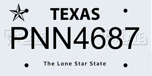 PNN4687 Texas License Plate