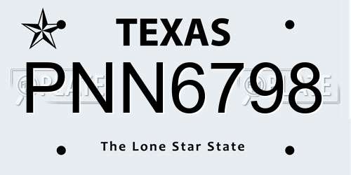 PNN6798 Texas License Plate